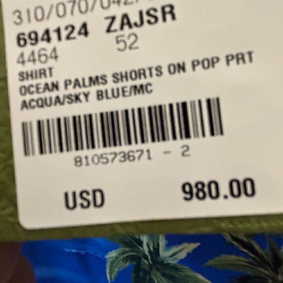 Men’s Gucci palm tree print bowling shirt size 52 made in Italy - Picture 7 of 7